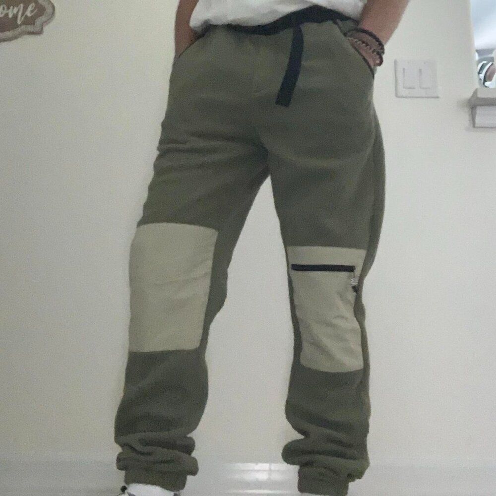 Patchwork Wool Joggers